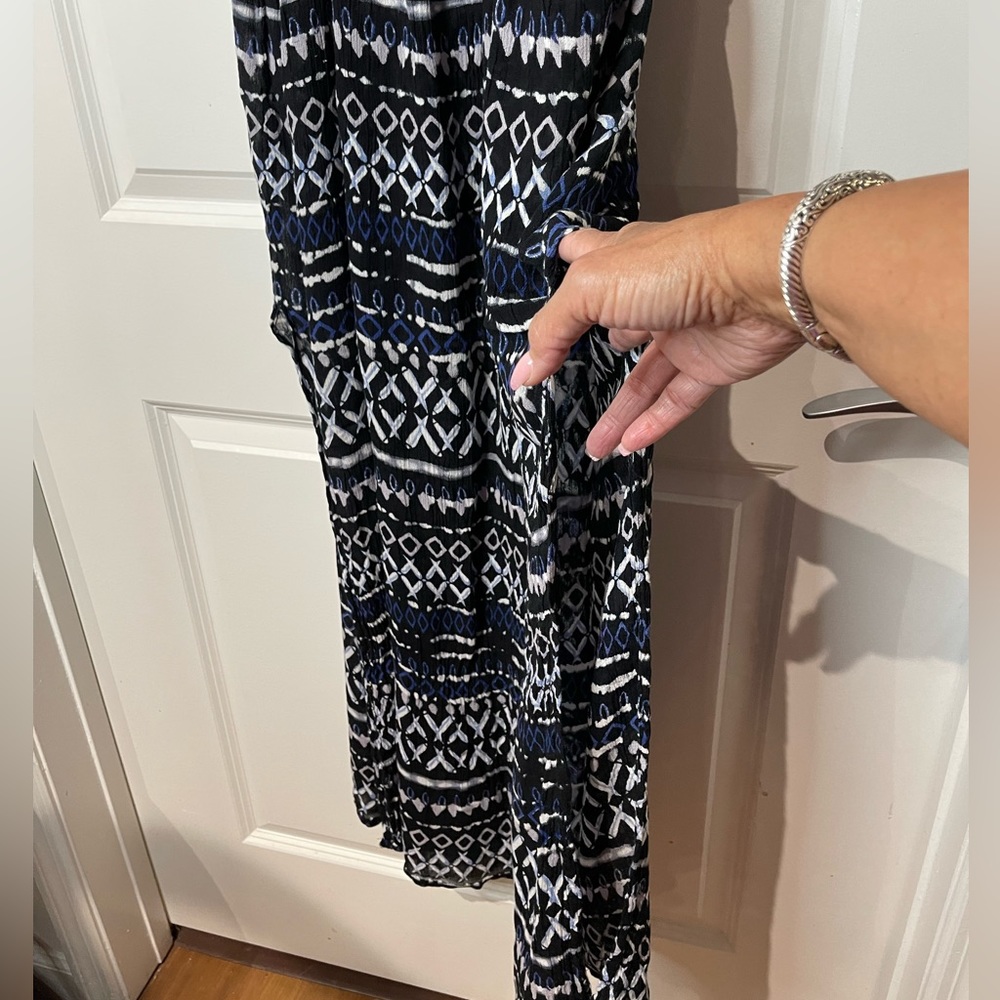 Just Love Chevron Maxi Dress  With Side Slits & Elastic Waist Size 2X. GUC - Picture 6 of 6
